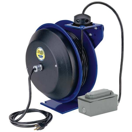 50 Ft. 12/3 Retractable Cord Reel 2 Outlets 120VAC Voltage
