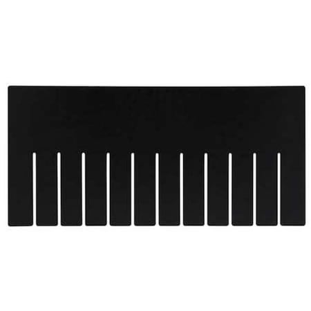 Plastic Divider, Black, 15 1/4 In L, Not Applicable W, 7 1/4 In H