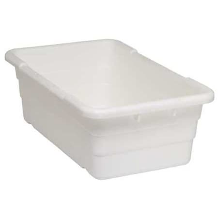 Cross Stacking Container, White, Polypropylene, 25 1/8 In L, 16 In W, 8 1/2 In H