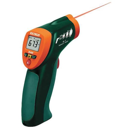 Infrared Thermometer, Backlit LCD, -4 Degrees  To 630 Degrees F, Single Dot Laser Sighting