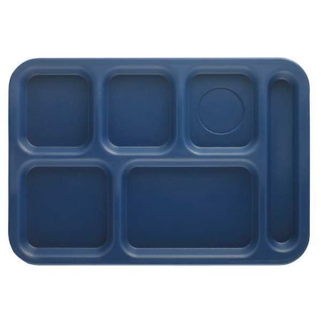 Tray,w/ Compartments,10x14,Navy Blue