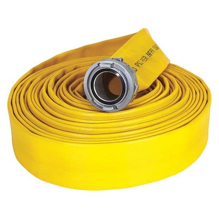 Supply Line Fire Hose,250 Psi,Yellow