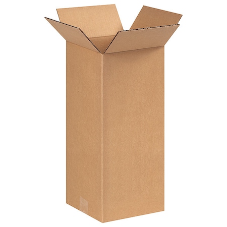 Tall Corrugated Boxes, 8 X 8 X 17, Kraft, 25/Bundle