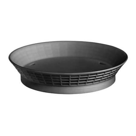 Diner Platter W/Base,10-1/2 In,Blk,PK12