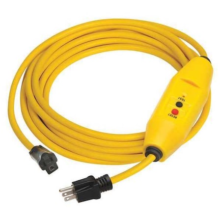 Line Cord GFCI,50 Ft.,Ylw,15A,5-15P,125V