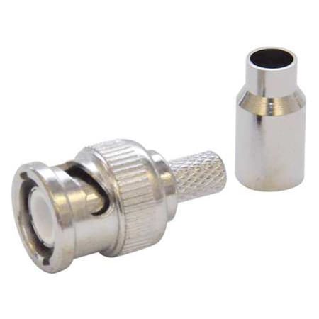 Cable Coupler,BNC/Male,RG59 Coax,PK10