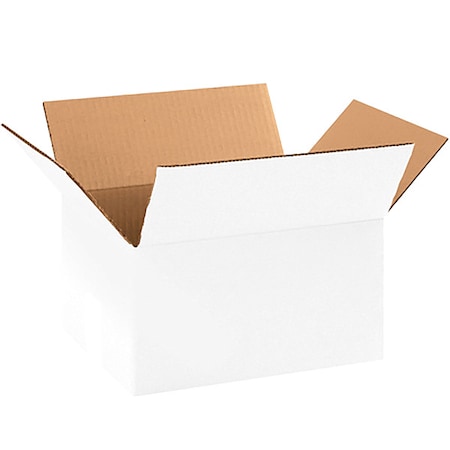 Corrugated Boxes, 11 1/4 X 8 3/4 X 6, White, 25/Bundle