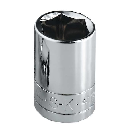 3/8 Dr, 16mm Size, Metric Impact Socket, 6 Pts, Material: Alloy Steel