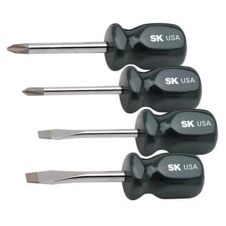 Screwdriver Set,Slotted/Phillips,4 Pc