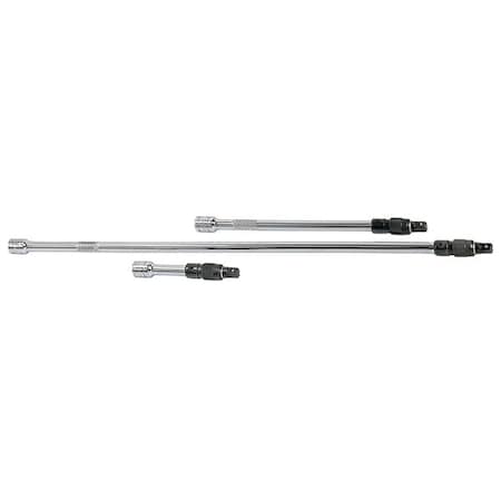 Socket Extension Set,1/4 Dr,3,7,15 L