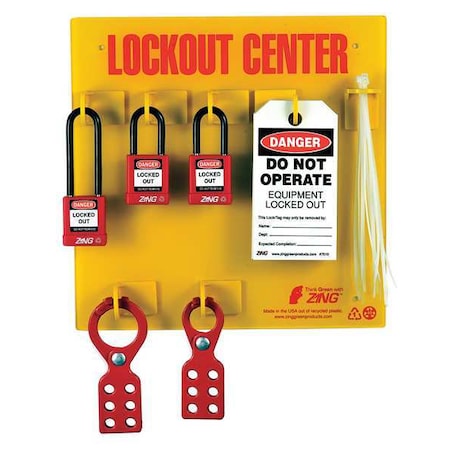 Lockout Station,Filled,3 Padlocks