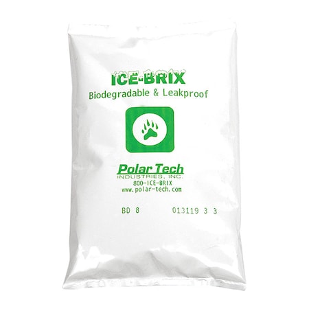 Ice-Brix Poly Pouch, Reuseable, Biodegradable, Leakproof, 8 Oz.