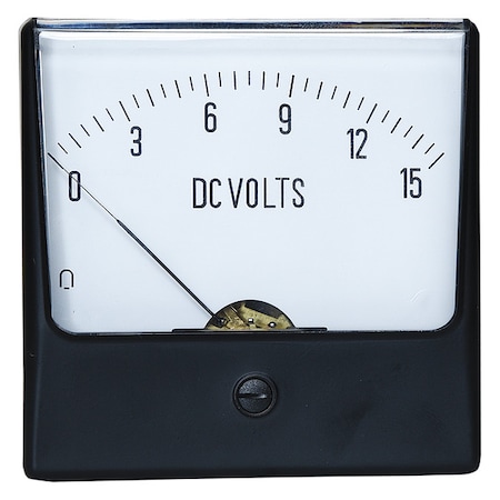 Analog Panel Meter,DC Voltage,0-15 DC V