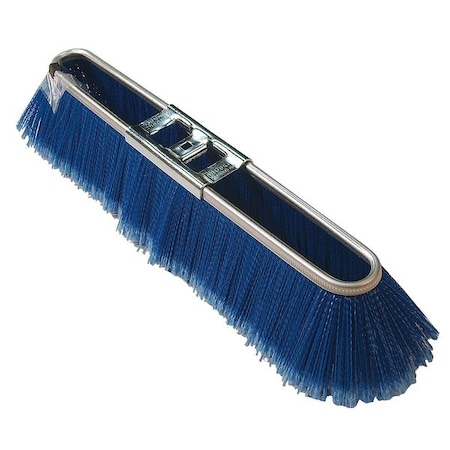 24 In Sweep Face Broom Head, Soft, Synthetic, Blue
