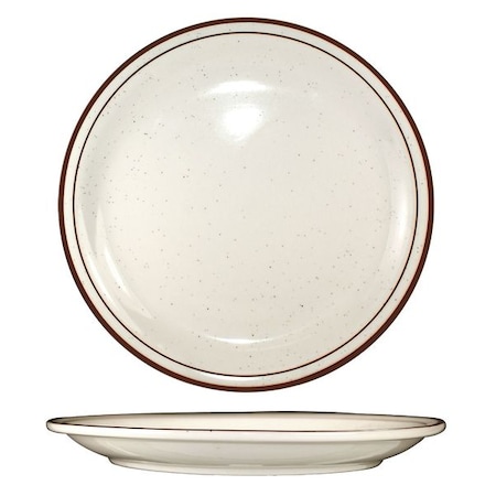 Plate, 7-1/4, Ceramic Brown Speckle PK36