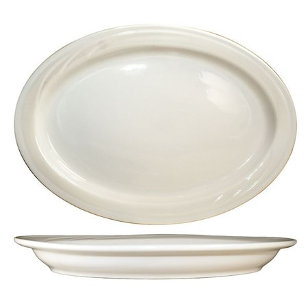 Platter,10-1/2x7-3/8,American Wht,PK24