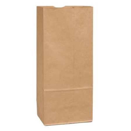 Grocery Bag Flat Bottom 16# Brown, Pk500