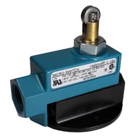 Limit Switch, Plunger, Roller, 1NC/1NO, 15A @ 600V AC