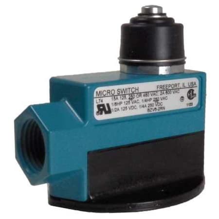 Limit Switch, Plunger, 1NC/1NO, 15A @ 600V AC, Actuator Location: Top