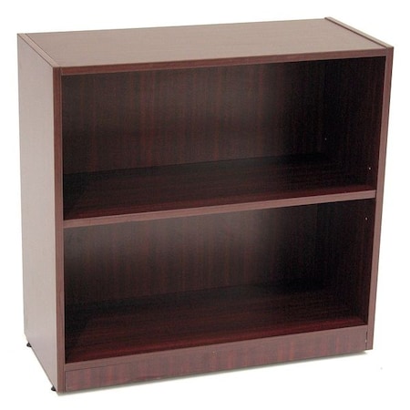 2-Shelf Bookcase, Laminate 30x32 Mahogany