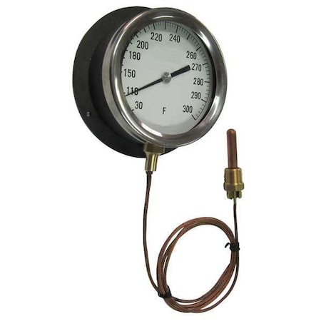 Analog Panel Mt Thermometer,0 To 100F