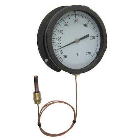 Analog Panel Mt Thermometer,0 To 100F