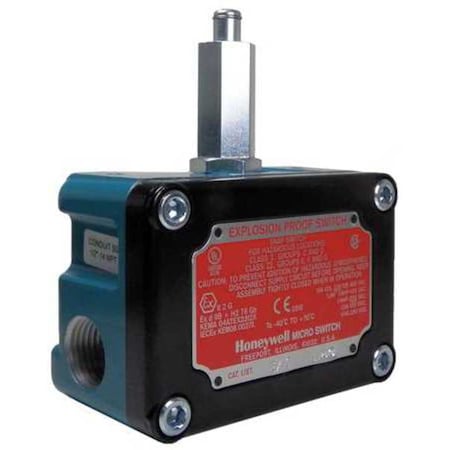 Explosion Proof Limit Switch, Plunger, 1NC/1NO, 15A @ 480V AC