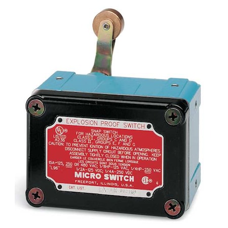 Explosion Proof Limit Switch, Roller Lever, Rotary, 1NC/1NO