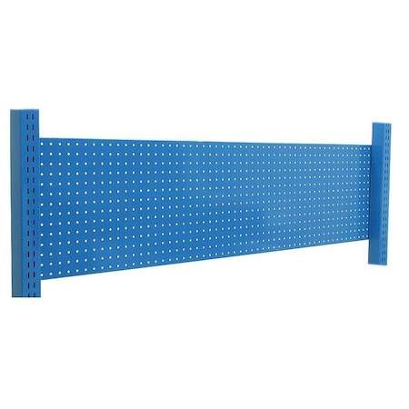 Pegboard Backwall,72 W X 2 D X 14 H,Blue