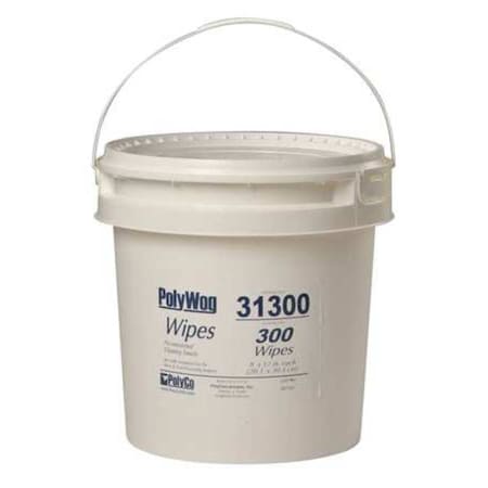PolyWog Wipes, White, Bucket, Cloth, Impervious Apparel, Tools, And Nonporous Work Surfaces