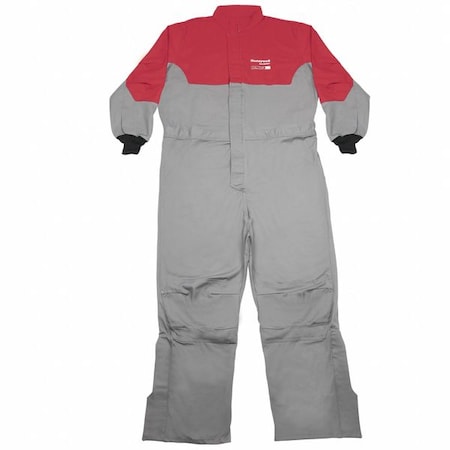 Coverall,Gray/Red,ATPV 12 Cal/sq Cm