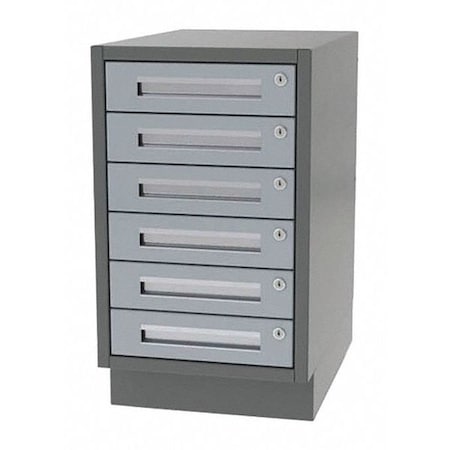 Cabinet,6 Drawer,18Wx24Dx28H
