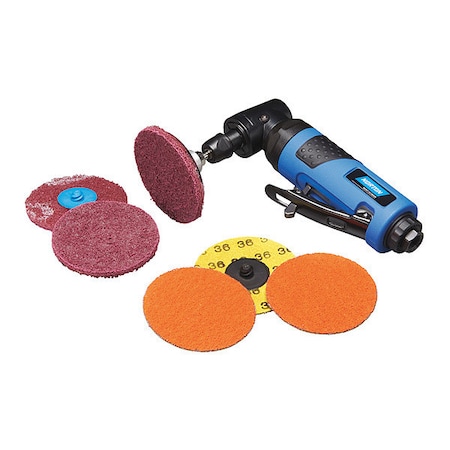 2 .45 HP 22000 RPM Mini Angle Air Sander Kit