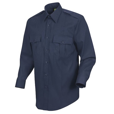 New Dimension Stretch Dress Shirt,L,Navy