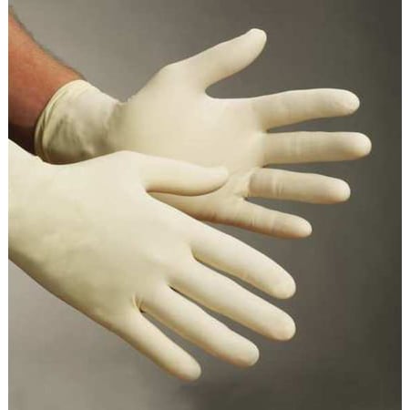Exam Gloves, Natural Rubber Latex, Powder Free, Natural, XS, 100 PK