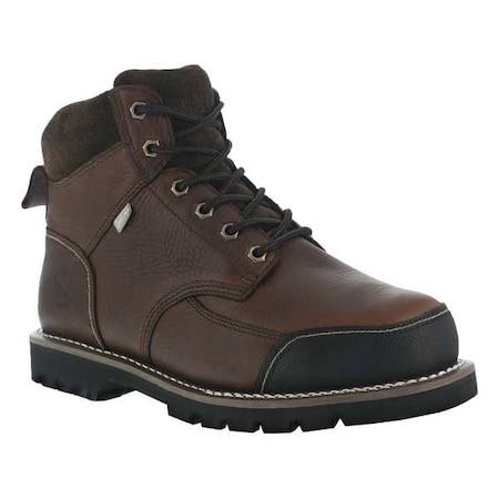 Size 11-1/2 Men's 6 In Work Boot Steel Work Boot, Brown