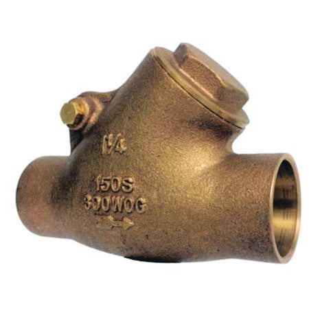 1-1/4 Solder Bronze Swing Y Check Valve