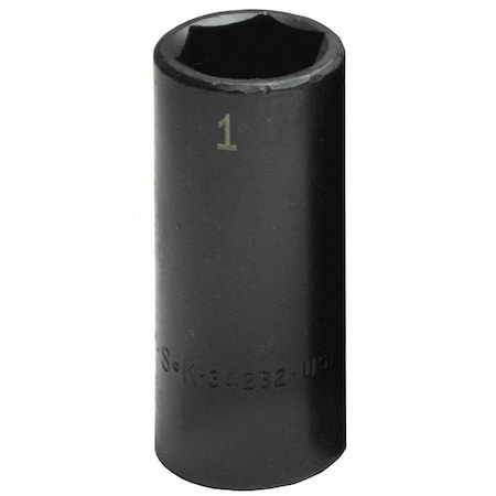 1/2 Dr, 19mm Size, Metric Impact Socket, 6 Pts, Overall Length: 3-1/4