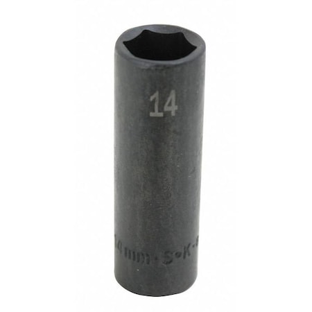 3/8 Dr, 11/16 Size, SAE Impact Socket, 6 Pts, Overall Length: 2.48