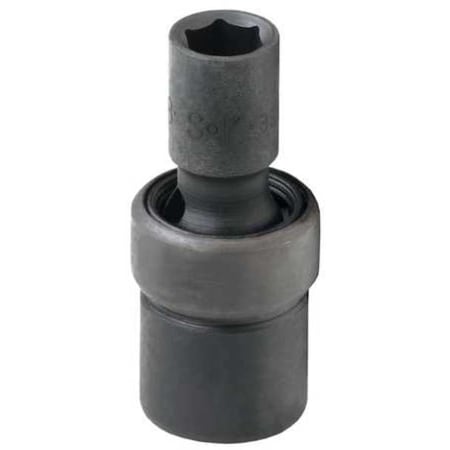 3/8 Dr, 5/16 Size, SAE Impact Socket, 6 Pts, Overall Length: 2