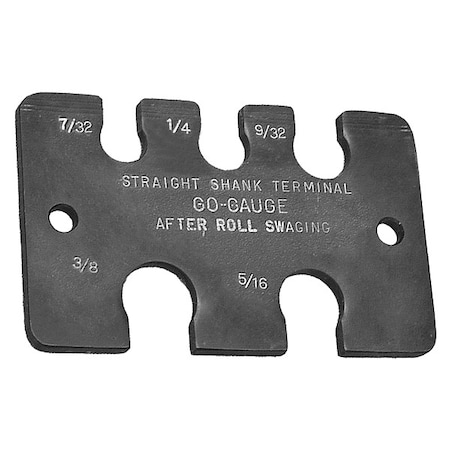 Straight Shank Terminal Gauge,7/32-3/8