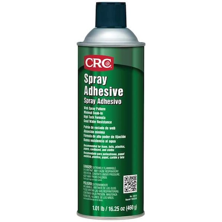 Spray Adhesive, White, 24 Oz, Aerosol Can