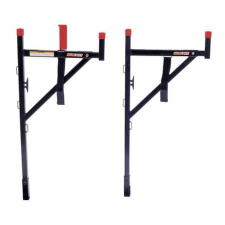 Truck Ladder Rack, Steel, 23 X3x57, Blk/Red
