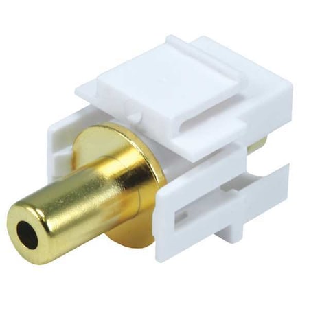 A/V Wallplate,3.5mm Stero, White