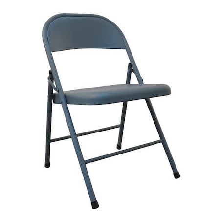 Folding Chair,Steel,Blue,300 Lb.