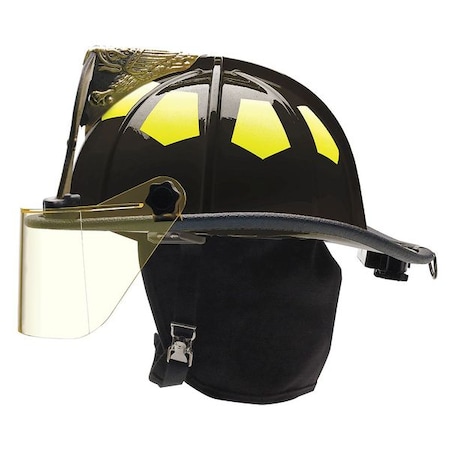 Fire Helmet,Black,Fiberglass