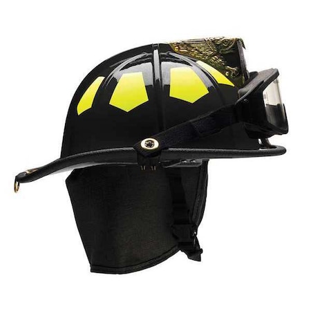 Fire Helmet,Black,Fiberglass
