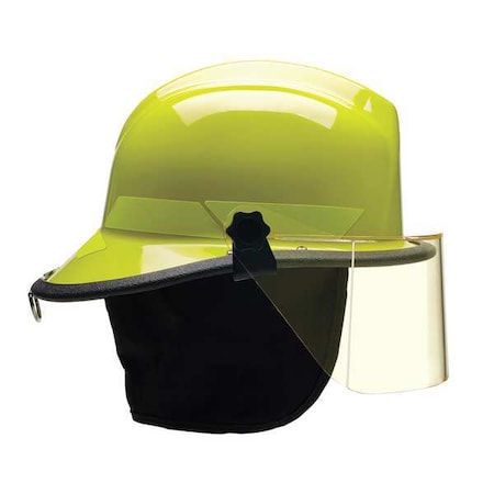 Fire Helmet,Lime-Yellow,Thermoplastic