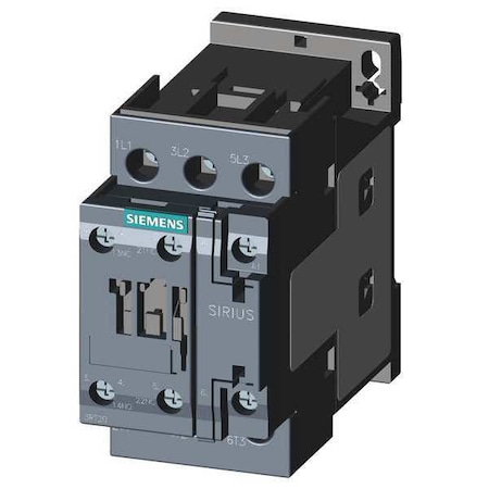 IEC Magnetic Contactor, 3 Poles, 24 V AC, 38 A, Reversing: No