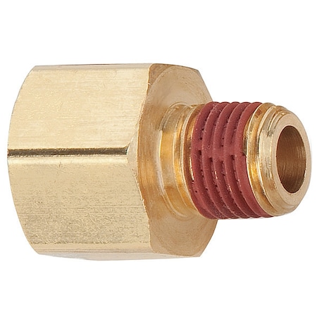 Brass Reducing Adapter, FNPT X MNPT, 1/4 X 1/8 Pipe Size